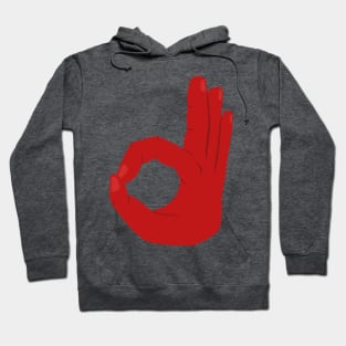 Red Hand of Contentment (Okay) Hoodie